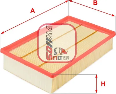 Produktbild von Luftfilter SOFIMA S 1960 A für FORD Transit Mk6 Kasten (V347, V348, FA) Filtereinsatz
