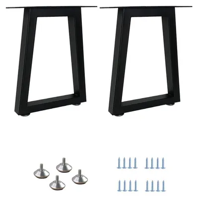 Metall-Tischbeine, Trapezform, 40 cm, 2 Stück, verstellbar, schwarz