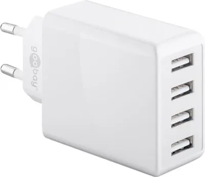 Obrázek produktu pro čtyřcestná nabíječka USB (30 W) bílá