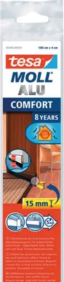 Immagine prodotto di tesa Moll COMFORT striscia di tenuta per porte, bianca, 40 mm x 1 m Guarnizione per porte in alluminio verniciato, resistente all'invecchiamento (05405-00100-00)