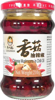 Produktbild von Lao Gan Ma Mushrooms Pilze in Chili Öl 210g