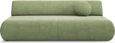 Produktbild von Sofa DELTA mit Schlaffunktion, Schlafsofa, Wohnzimmersofa, Couch, Soffa, Bettsofa, Geflochtener Stoff – Grün PUENTE 34