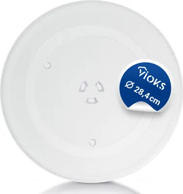 Produktbild von Drehteller 284 mm passend wie 3390W1G012A Mikrowellenteller Glasteller Rund für Mikrowelle