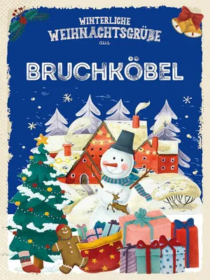 Produktbild von vianmo Holzschild 40x30 cm Weihnachtsgrüße BRUCHKÖBEL
