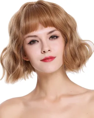 Produktbild von WIG ME UP Perücke kurz Pony Wellig Volumen Blond Gesträhnt DL-052-22/36