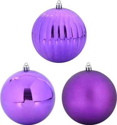 Produktbild von vidaXL Weihnachtsbaumschmuck Set XXL 4 pcs Lila Kunststoff