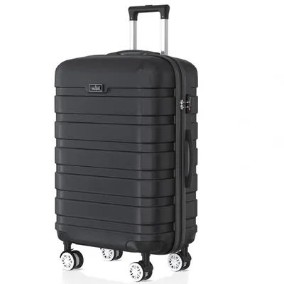 Produktbild von Voyagoux® REVELATION - Handgepäck Reisekoffer - 39L - Trolleys - Reisekoffer mit Rollen - Schwarz - TSA Schloss