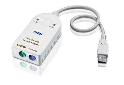 Produktbild von ATEN UC100KMA, 0,3 m, 2x 6-p Mini-DIN, USB A, Männlich, Weiblich, Weiß