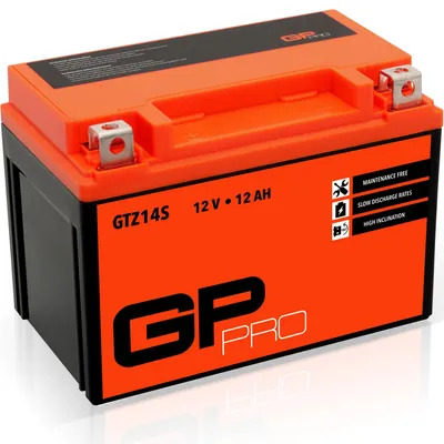 Produktbild von Gel-Batterie GP-PRO GTZ14S 12 V 12 Ah 230 A Rollerbatterie Motorradbatterie