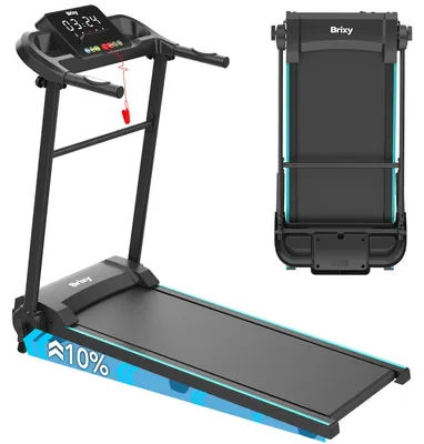 Produktbild von Brixy Loopband – Inklapbaar – Wandelband – 12 Programma’s – Tablethouder – Hellingsfunctie – Treadmi