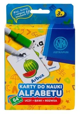 Zdjęcie produktu dla Karty Edukacyjne Pisz I Ścieraj Astrafun