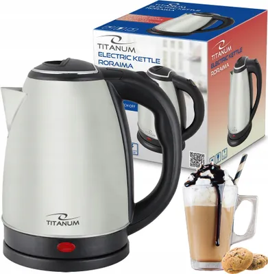 Produktbild von Moderner Kabelloser Elektrischer Wasserkocher 1,8L 1800W Aus Edelstahl