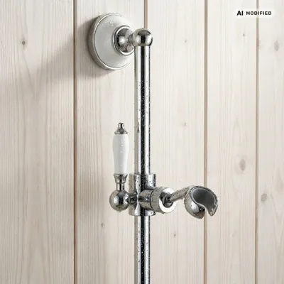 Produktbild von PaulGurkes Brausestange Retro Keramik Chrom Duschstange