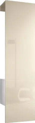 Produktbild von Vladon Garderobe Carlton Set 5,  Germany, Garderobenset bestehend aus 1 Garderobenpaneel mit integrierter Tür und 1 Kleiderstange, Weiß matt/Creme Hochglanz  (52 x 193 x 35 cm)
