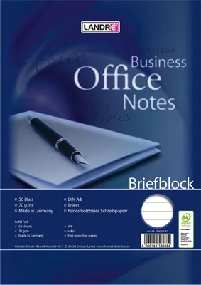 Produktbild von Briefblock Office A4 50 Blatt 70 g/qm liniert