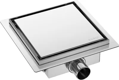 Obrázok produktu pre BALNEO sprchový odtok SQ-Drain s obojstranným panelom a sifónom 20 cm nerezová oceľ strieborný chróm