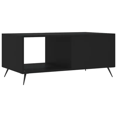 Image de Table basse noir 90x50x40 cm bois d'ingénierie