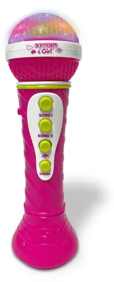 Produktbild von Bontempi Kinder Mikrofon rosa mit 16 Demosongs und Lichteffekten
