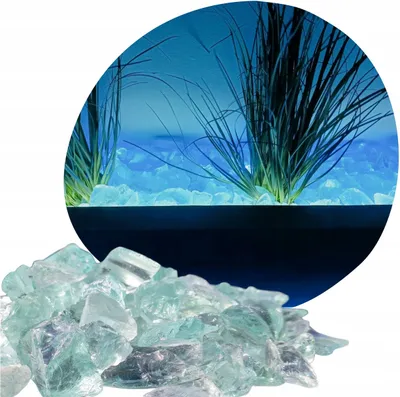 Produktbild von Türkisfarbener Glassplitt 1–3 cm, 10 kg – Dekorativer Glasbruch für Garten, Aquarium, Pflanzendeko und kreative Gestaltung