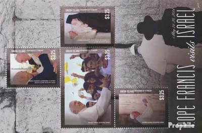 Produktbild von Briefmarken St. Vincent - Union Island 2014 Mi 775-778 Kleinbogen (kompl.Ausg.) postfrisch Israelreise Papst Franziskus
