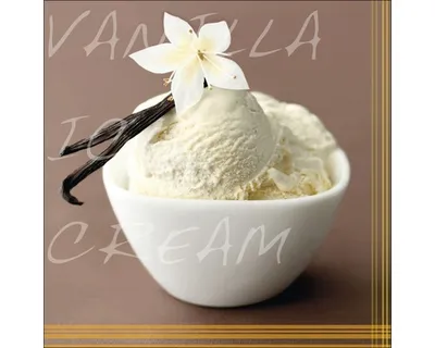 Produktbild von Glasbild Vanilla Ice Cream 50x50 cm