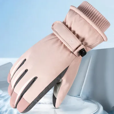 Produktbild von Skihandschuhe Thermo Touchscreen Winter Handschuhe Damen Herren Warme Windproof Fahrrad