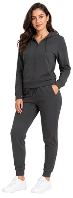 Produktbild von Damen Jogginganzug einfarbig 100% Baumwolle 586 Anthrazit XL