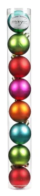 Produktbild von Weihnachtskugeln Kunststoff 6cm, 8 Stück, Farbe:Mille-Fiori ( bunt )