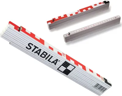 Image de Mesure pliante en bois de hêtre 1407 GEO 2m blanc STABILA