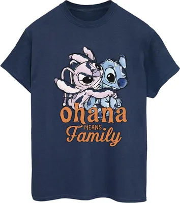 Produktbild von Disney - "Ohana" T-Shirt für Damen BI30158 (S) (Marineblau)