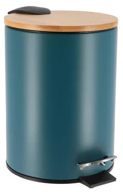 Produktbild von Tendance Badezimmereimer/Abfalleimer Bamboo vibe - soft close - petrol - 3 Liter - Metall