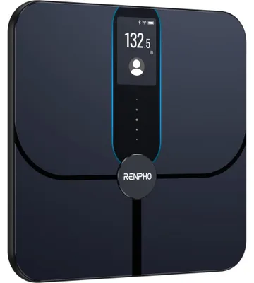 Produktbild von Renpho Elis Nova, Elektronische Personenwaage, 180 kg, Dunkelblau, Rechteck, Acrylnitril-Butadien-Styrol (ABS), Gehärtetes Glas, Batterie