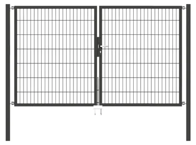 Produktbild von Alberts Doppeltor Flexo mit Zubehör, zum Einbetonieren, anthrazit, Breite 250 cm, Höhe 140 cm