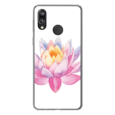 Produktbild von MuchoWow® Handyhülle Schutzhülle Hülle für Huawei P20 Lite (2020) Aquarell - Blume - Seerose Silikon Softcase Handy Hülle - Kartenhalter