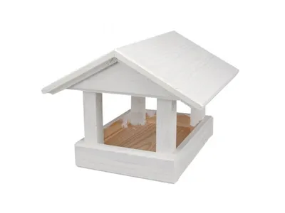 Produktbild von Nohel Garden NG 9766fo Drevené kŕmidlo č.17 biele 24x30x20cm 290x270x210