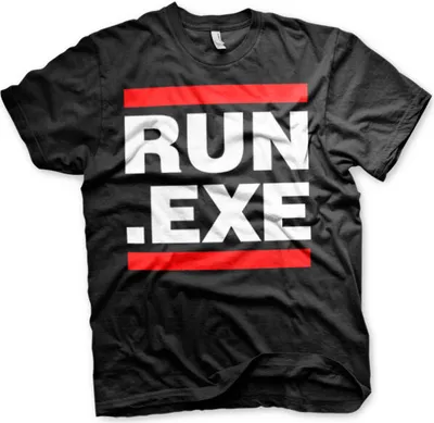 Produktbild von Run .EXE T-Shirt - Large - Black