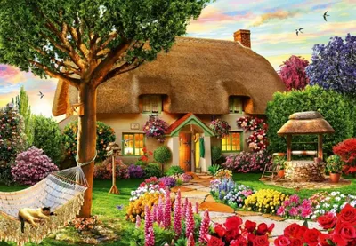 Produktbild von Bluebird Puzzle Jigsaw Thatched Cottage - 1000 Teile Erwachsene