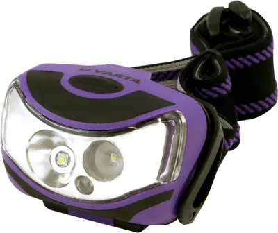 Zdjęcie produktu dla Varta 18630 101 421, Latarka czołowa, Czarny, Fioletowy, IPX4, LED, 2, 120, 1 W