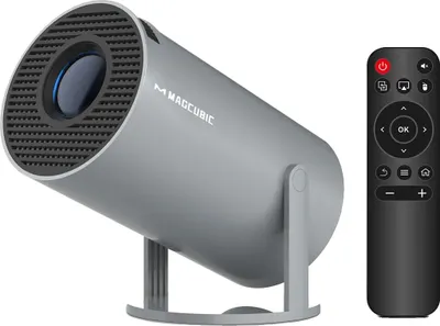 Obrázek produktu pro Přenosný projektor, 8000 lumenů, připojení WiFi a Bluetooth, HY300 Pro šedý, zástrčka EU