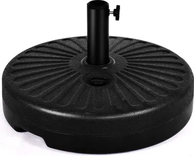 Immagine prodotto di COSTWAY 23L supporto per ombrellone base per ombrellone supporto per ombrellone rotondo riempibile per balcone supporto per ombrellone mercato supporto per ombrellone nero