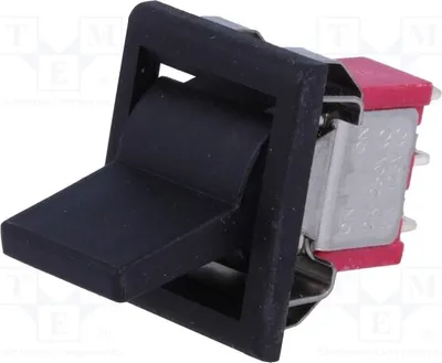Obrázek produktu pro 1x Přepínač: 2 póly, 5A/28V DC, chybí součástka IC1103R7M1QE2, černý, typ ON-ON, 5A/125VAC