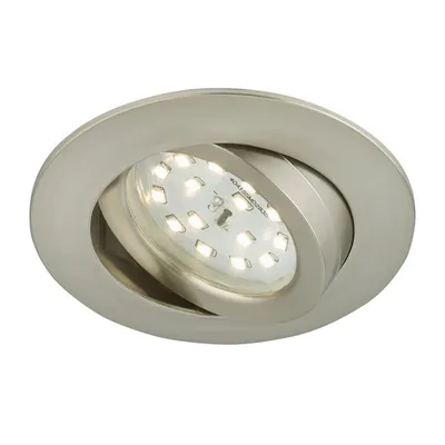 Produktbild von Briloner LED Einbauleuchte rund Nickel matt IP23 6,5W Modul 570lm warmweiß 3000K schwenkbar 3-Stufen-Dimmbar