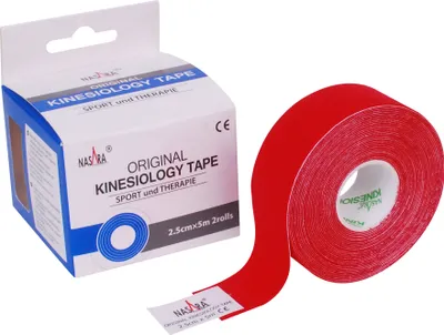 Produktbild von Nasara Tape 2,5cm x 5m - 2 Rollen : rot Farbe: rot