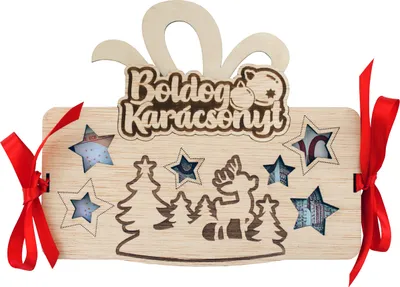 Produktbild von Geldgeschenktabelle - Boldog Karácsonyt HU