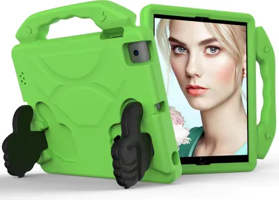 Produktbild von Kinder Schutzhülle für iPad 4/iPad 3/iPad 2 9,7", Leicht EVA-Schaum mit Griff Ständer Hülle Grün