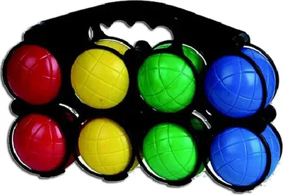 Produktbild von Kunstoff Boule Boccia Krocket Set mit 8 großen 1 kleine Kugel inkl. Trage Koffer