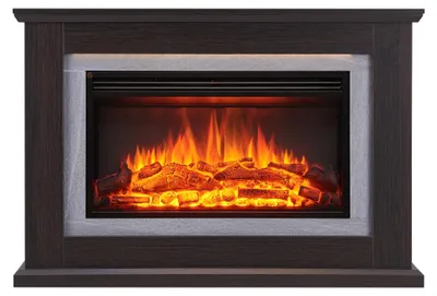 Obrázok produktu pre Elektrický krb 2000W, tmavohnedý - Samostatne stojaci krb s 3D efektom plameňa