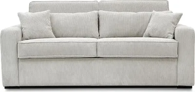 Produktbild von Schlafsofa mit Matratze 3-Sitzer - Liegefläche 140 cm - Matratze 16 cm - Cord - beige - MONDOVI