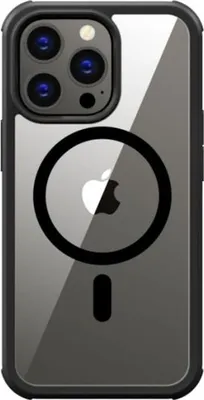 Produktbild von Valenta Full Cover iPhone 14 Pro Max MagSafe Hülle Gehärtetes Glas Backcover Stoßfest - Transparent / Schwarz