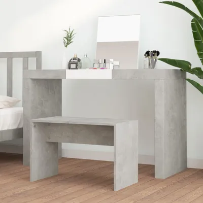 Produktbild von Möbel Schminkhocker Betongrau 70x35x45 cm Holzwerkstoff Top8423527